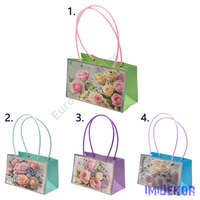 Virágtáska duplás rózsa mintás - Kék