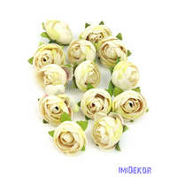 Boglárka selyemvirág fej kb 3 cm - Krém