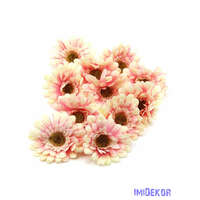  Gerbera selyemvirág fej 8 cm 11 db/csomag - Cirmos Pink