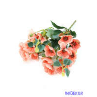 Kisfejes selyem csokor 30 cm - Korall