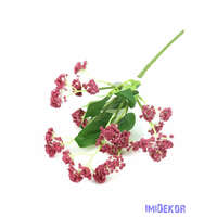 Színes bogyós műzöld ág 40 cm - Bordó