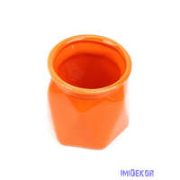 Peremes sokszög kaspó - Narancs