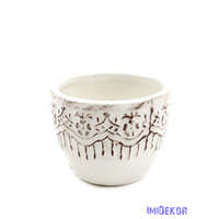 Kerámia kaspó mini antikolt - C