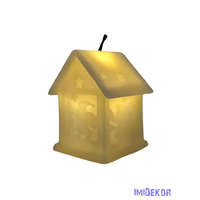 Led gyertya - Csillagos tetejű házikó