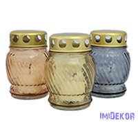 Kis gömb üvegmécses fém fedős 10 cm - Light Mix