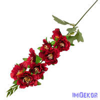 Virágos selyemvirág ág 76cm - Bordó