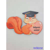 Mókus táblácska ballagó kalapban - Feliratos