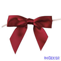 Szatén szalagos masni kb 9x9cm 10db/csomag - Bordó