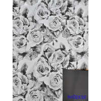 Vízhatlan mintás ív 70x100cm - Rózsafejmintás - Fekete