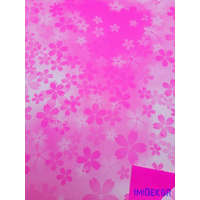  Vízhatlan mintás ív 70x100cm - Kis-Nagy Ötszirmú - Pink