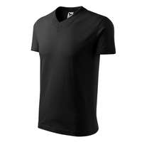 Malfini Malfini 102 V-neck unisex póló fekete színben