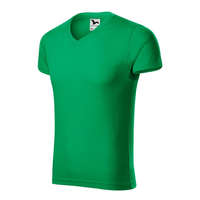 Malfini Malfini 146 Slim Fit V-neck férfi póló fűzöld színben