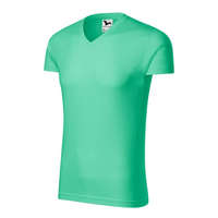 Malfini Malfini 146 Slim Fit V-neck férfi póló menta színben
