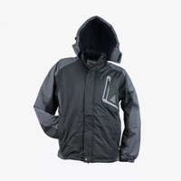 Urgent Urgent Y-263 melegen bélelt téli munkavédelmi kabát fekete/szürke színben
