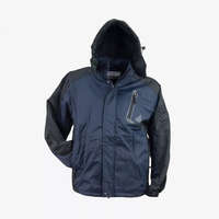 Urgent Urgent Y-263 melegen bélelt téli munkavédelmi kabát kék/fekete színben