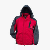 Urgent Urgent Y-263 melegen bélelt téli munkavédelmi kabát piros/fekete színben