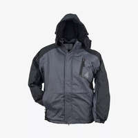 Urgent Urgent Y-263 melegen bélelt téli munkavédelmi kabát szürke/fekete színben