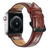 Luxury Leather Strap Apple Watch szíj 38/ 40/ 41 mm Luxury bőr - vörös barna
