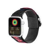 DuxDucis Apple Watch szíj (42/44/45/49mm) DuxDucis Strap Outdoor textil - fekete/piros