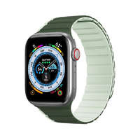 DuxDucis Apple Watch szíj 42/ 44/ 45/ 49 mm DuxDucis Magnetic LD szilikon - zöld