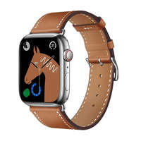 Hoco Apple Watch 1-6, SE, SE (2022) (38 / 40 mm) / Watch 7-8 (41 mm), bőr pótszíj, állítható, Hoco WA17, barna