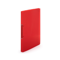 Karton Gyűrűskönyv A4, 2 gyűrűs 2cm gerinc áttetsző PP, Karton P+P Lines piros
