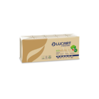 Lucart Papírzsebkendő 4 rétegű 9 lap/cs 10 cs/csomag EcoNatural 90 F Lucart_843166J havanna barna