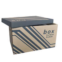 Fornax Archiváló konténer karton doboz fedeles 52x35x30cm, külön záródó levehető fedéllel Fornax