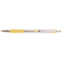 Zebra Golyóstoll 0,7mm, pasztell sárga test, Zebra F-301, írásszín kék
