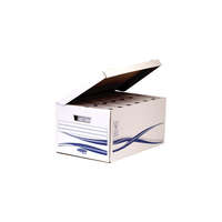 Fellowes Archiváló konténer csapófedéllel, karton, 280 x 356 x 554mm., Fellowes® Bankers Box Basic, 5 db/csomag, kék-fehér