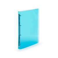 Karton Gyűrűskönyv A4, 4 gyűrűs 2cm gerinc áttetsző PP, Karton P+P Lines kék