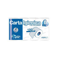 Paperdi Toalettpapír 2 rétegű kistekercses 100%cellulóz 190 lap/19,95 m/tekercs 8 tekercs/csomag Paperblu Carta Igienica_Paperdi
