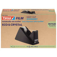 Tesa Ragasztószalag adagoló 19mmx10m, asztali + irodai átlátszó újrahasznosított ragasztószalag Tesa Eco & Crystal