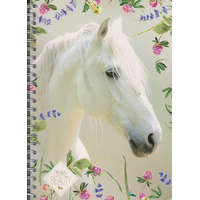 Lizzy Card Füzet Lizzy Card A/4 vonalas dupla spirállal Wild Beauty White UTOLSÓ DARABOK