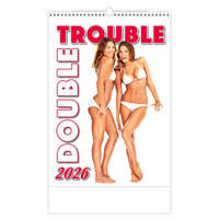 Dayliner Falinaptár képes 315 x 450 mm, fehér lapokkal Double Trouble Dayliner 2026.