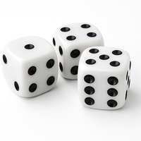 Nebulo Dobókocka 15x15mm, műanyag, 3db/csomag, Nebulo