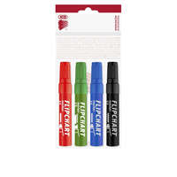 Ico Flipchart marker vízbázisú 1-4mm, vágott Artip 12, 4 klf.szín