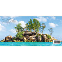 Bluering Asztali naptár 325mmx155mm, fehérlapok, fekvő tartóval 2026.