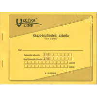 Készpénzfizetési számlatömb VECTRA-LINE 50x2 fekvő 1 áfás ESZTÉTIKAI HIBÁS