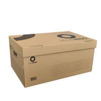 Bluering Archiváló konténer karton doboz fedeles 54x36x25cm, felfelé nyíló tetővel Bluering® barna