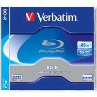 VERBATIM VERBATIM BD-R BluRay lemez, 25GB, 6x, 1 db, normál tok, VERBATIM