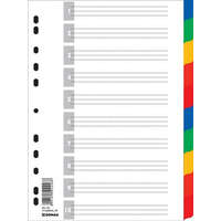 DONAU DONAU Regiszter, műanyag, A4, 10 részes, DONAU, színes