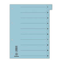 DONAU DONAU Regiszter, karton, A4, mikroperforált, DONAU, kék