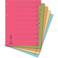 DONAU DONAU Regiszter, karton, A4, mikroperforált, DONAU, vegyes színek