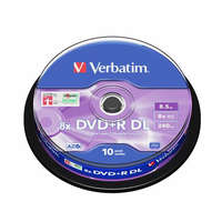 VERBATIM VERBATIM DVD+R lemez, kétrétegű, 8,5GB, 8x, 10 db, hengeren, VERBATIM "Double Layer"