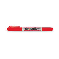 FLEXOFFICE FLEXOFFICE Alkoholos marker, 0,4/1,0 mm, kúpos, kétvégű, FLEXOFFICE "PM01", piros