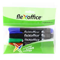 FLEXOFFICE FLEXOFFICE Alkoholos marker, 1,5 mm, kúpos, FLEXOFFICE "PM03", 4 különböző szín
