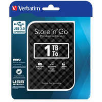 VERBATIM VERBATIM 2,5" HDD (merevlemez), 1TB, USB 3.0, VERBATIM "Store n Go", fekete