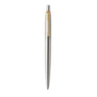 PARKER PARKER Golyóstoll, 0,7 mm, nyomógombos, arany színű klip, rozsdam. acél tolltest, PARKER "Royal Jotter", kék