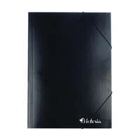 VICTORIA OFFICE VICTORIA OFFICE Gumis mappa, karton, A4, VICTORIA OFFICE, fekete